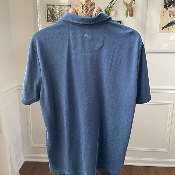 Tommy Bahama Blue Polo Shirt L - Picture 5 of 7